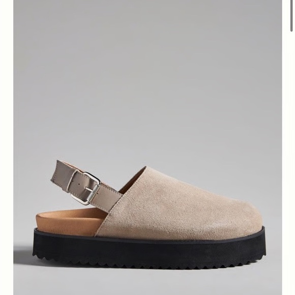 Pilcro Suede Platform Slingback Flats - Picture 2 of 7